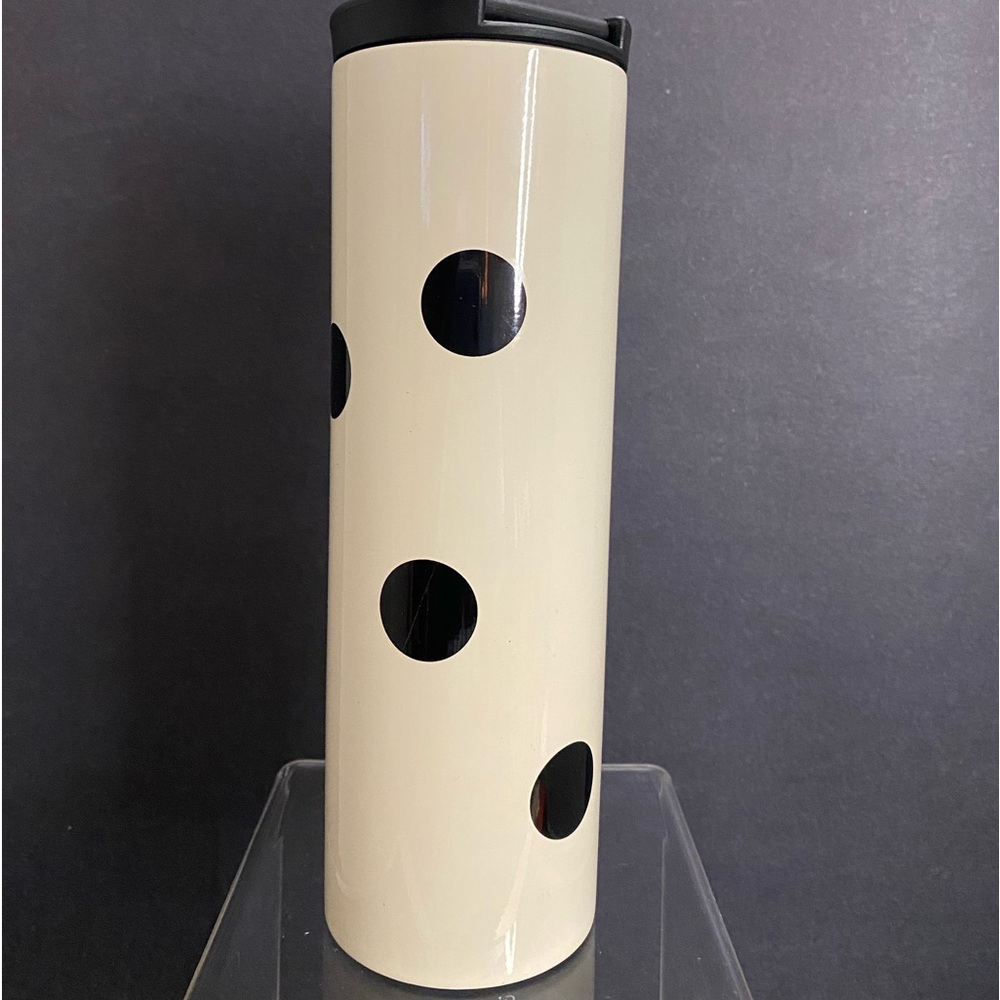 Kate Spade polka dots travel mug